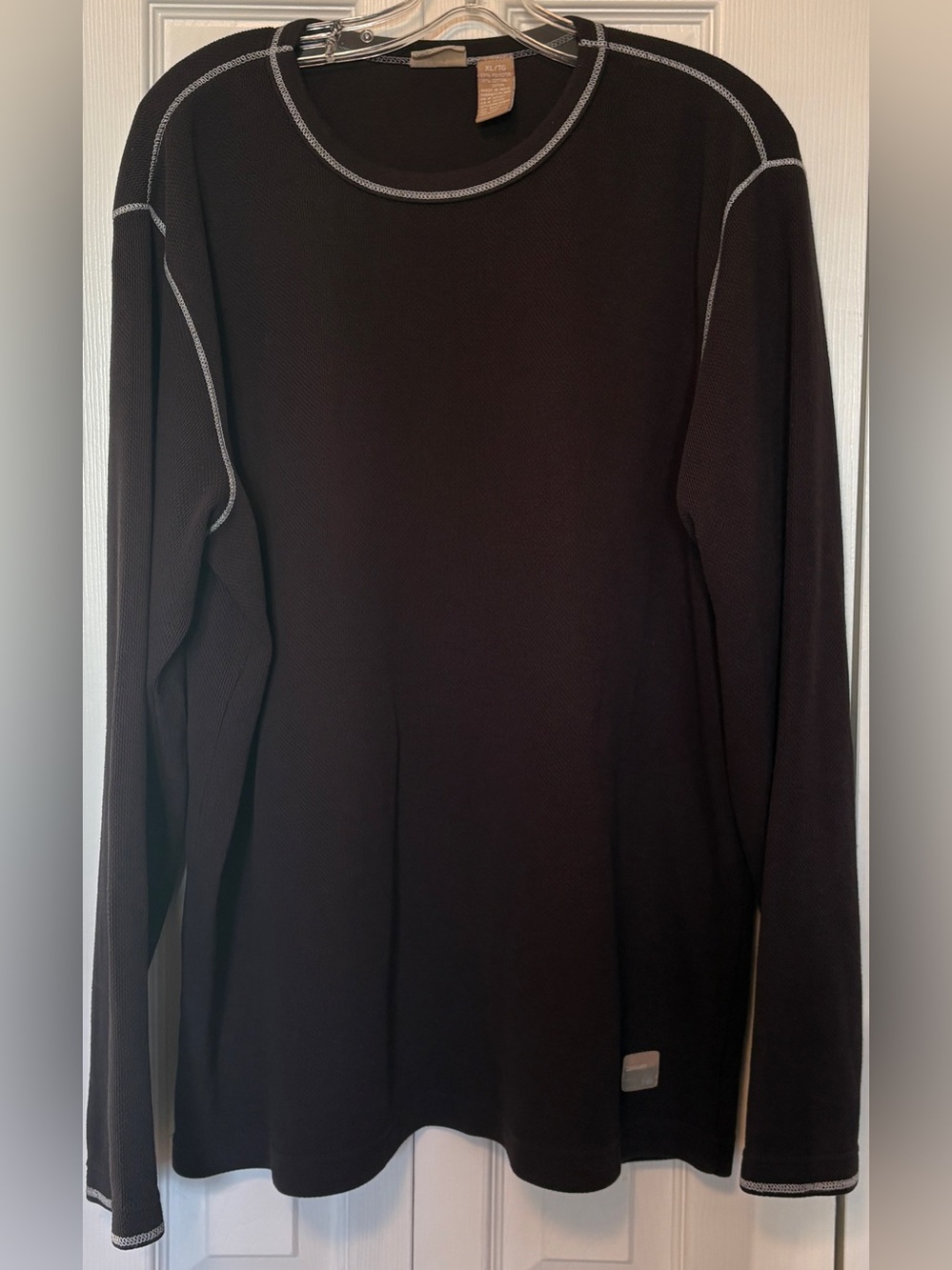 Vintage 90s Quiksilver Brown Waffle Knit Long Sleeve Crewneck Pullover XLarge XL